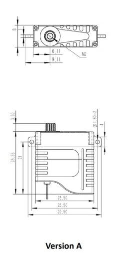 KST HS08A Wing Servo - 5.2Kg.cm 0.11s 11.0g 8mm -RC Models Store kst hs08a wing servo 5 2kg cm 0 11s 11 0g 8mm 40