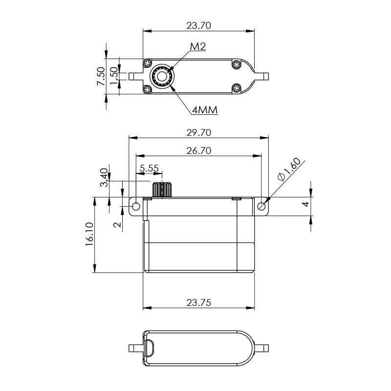 MKS HS75 Hall Effect Wing Servo - 4.0Kg.cm 0.09s 7.9g 7mm 4 MKS HS75 Hall Effect Wing Servo - 4.0Kg.cm 0.09s 7.9g 7mm - Image 2