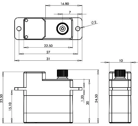 MKS HV6100 Servo - 3.4Kg.cm 0.10s 9.8g 10mm 7 MKS HV6100 Servo - 3.4Kg.cm 0.10s 9.8g 10mm - Image 5