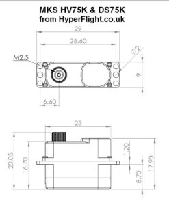 MKS HV75K Servo - 3.3Kg.cm 0.09s 7.8g 9mm -RC Models Store mks hv75k servo 3 3kg cm 0 09s 7 8g 9mm 40